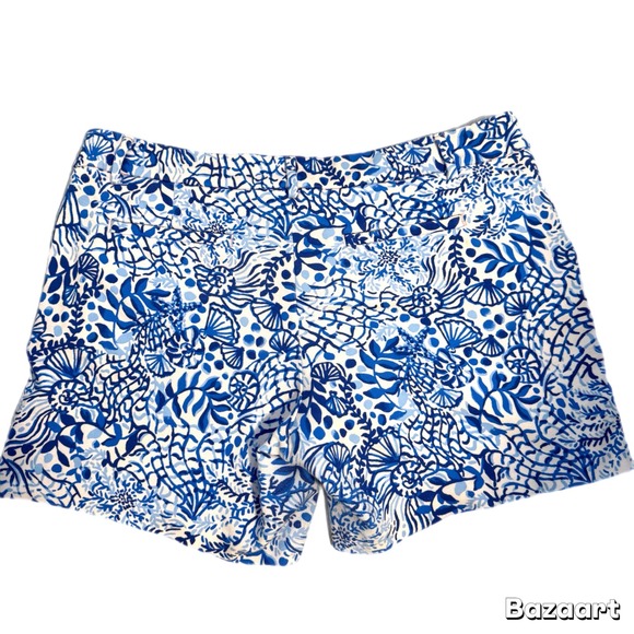 Lilly Pulitzer Jayne Knit Short Calla Lilly Pink High Tides Good Vibe stretch 16 - Picture 3 of 8